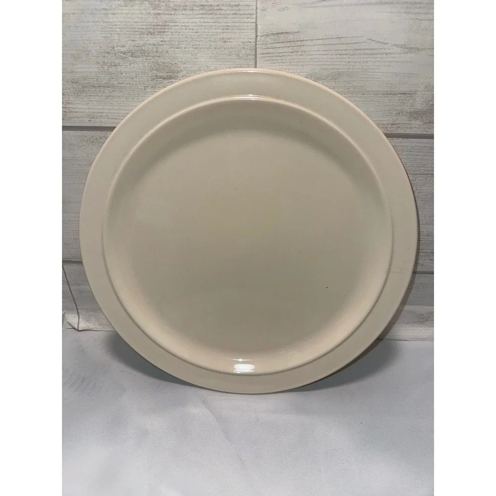 Homer Laughlin Cream Ceramic Dinner Plate 12 Inch Vintage China Newell‎ WV